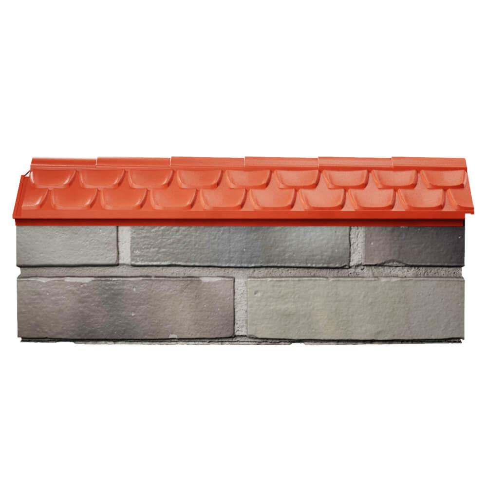 Парапет Zking Эльбрус Красный с посадкой на 0.5 кирпича (130мм) в Салавате фото