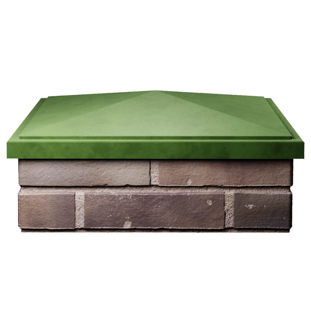 Колпак Zking БонаМоно Зеленый на столб 2х2 кирпича (515х515, 530х530мм) Салават фото