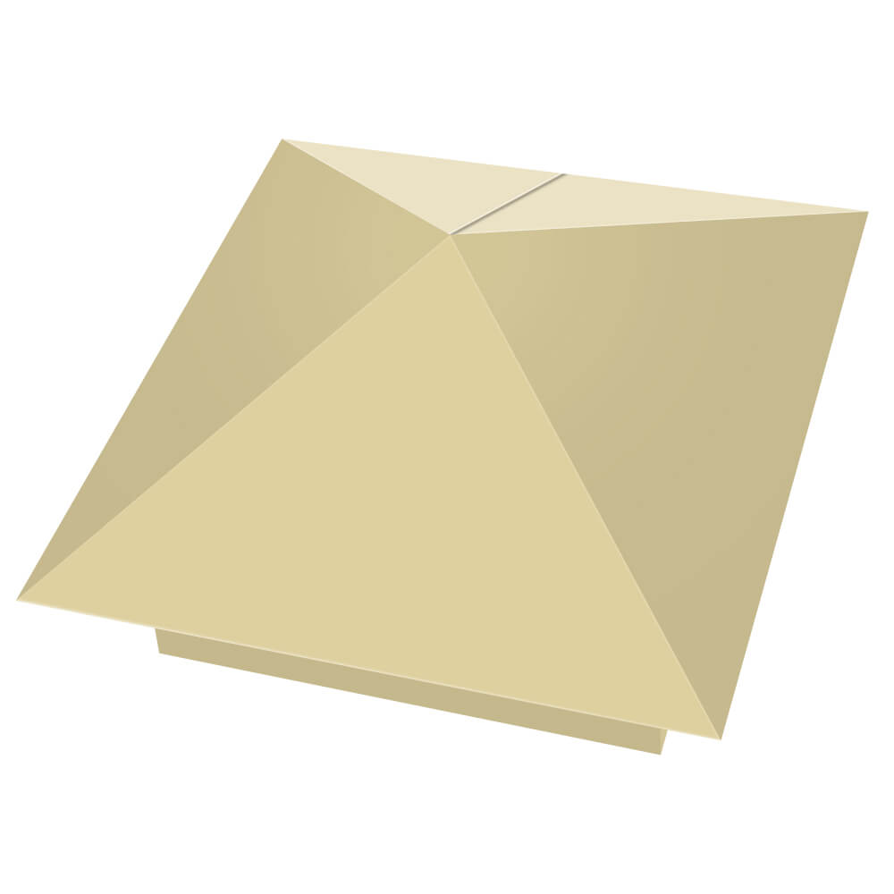 Колпак металлический 400х400мм RAL1014 Бежевый заборный Салават фото