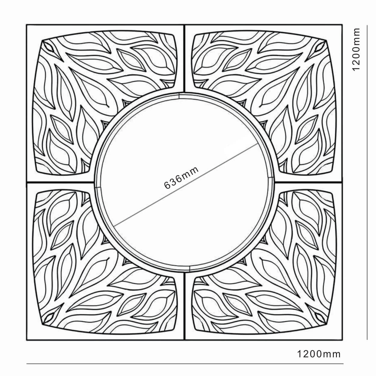 Приствольная решетка для дерева ZKING CRUST 1.2х1.2м Черная в Салавате фото