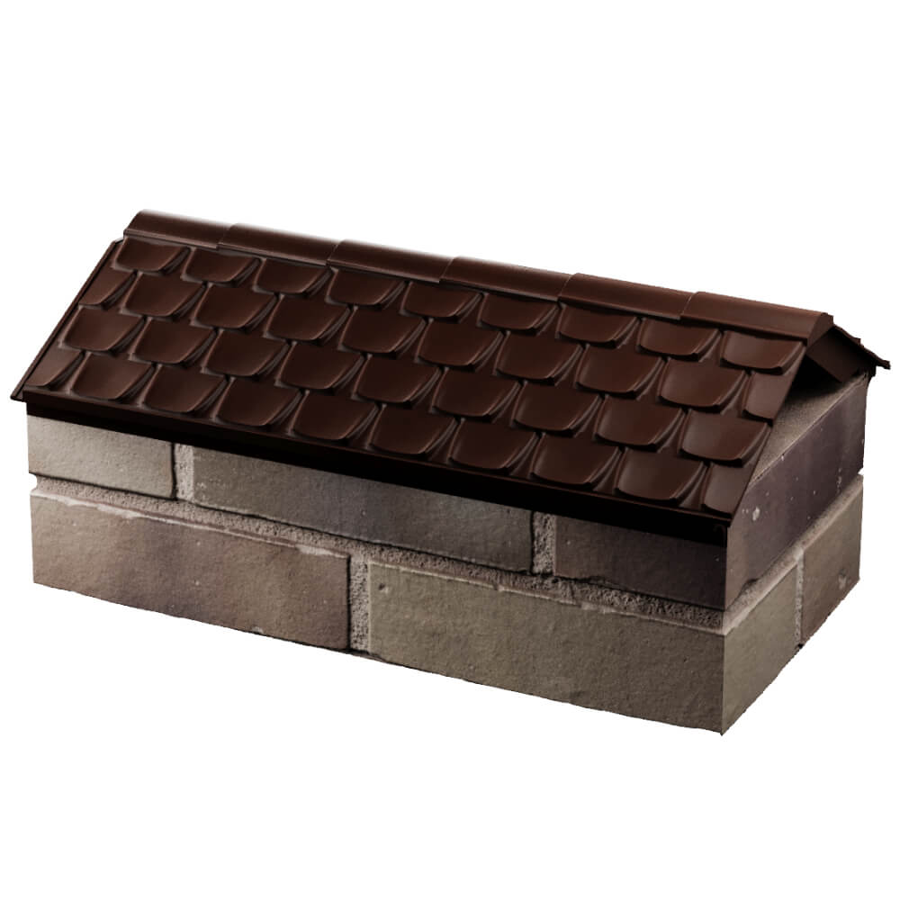 Парапет Zking Эльбрус Коричневый с посадкой на 1 кирпич (255мм) в Салавате фото