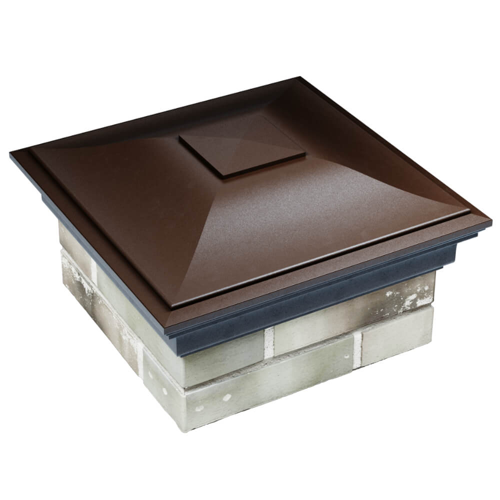 Колпак Zking Монблан Коричневый на столб 1.5х1.5 кирпича (385х385мм) в Салавате фото