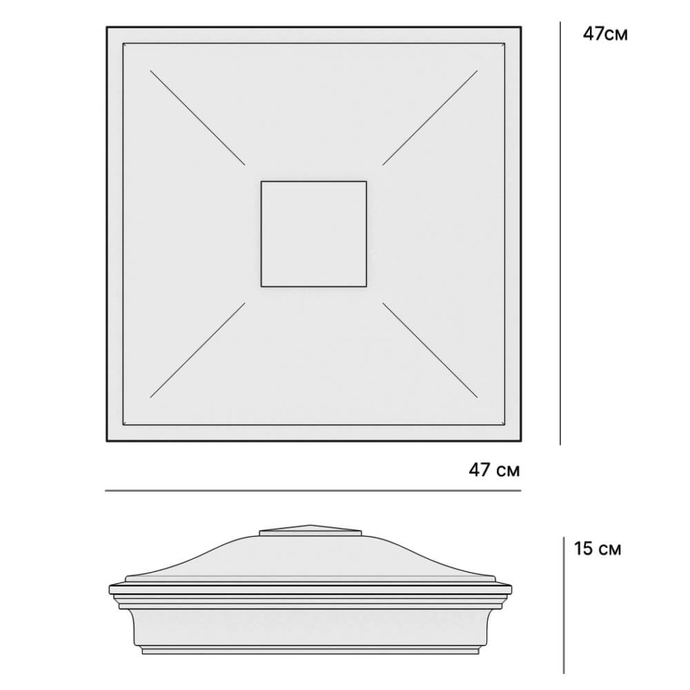 Колпак Zking Монблан Коричневый на столб 1.5х1.5 кирпича (385х385мм) в Салавате фото
