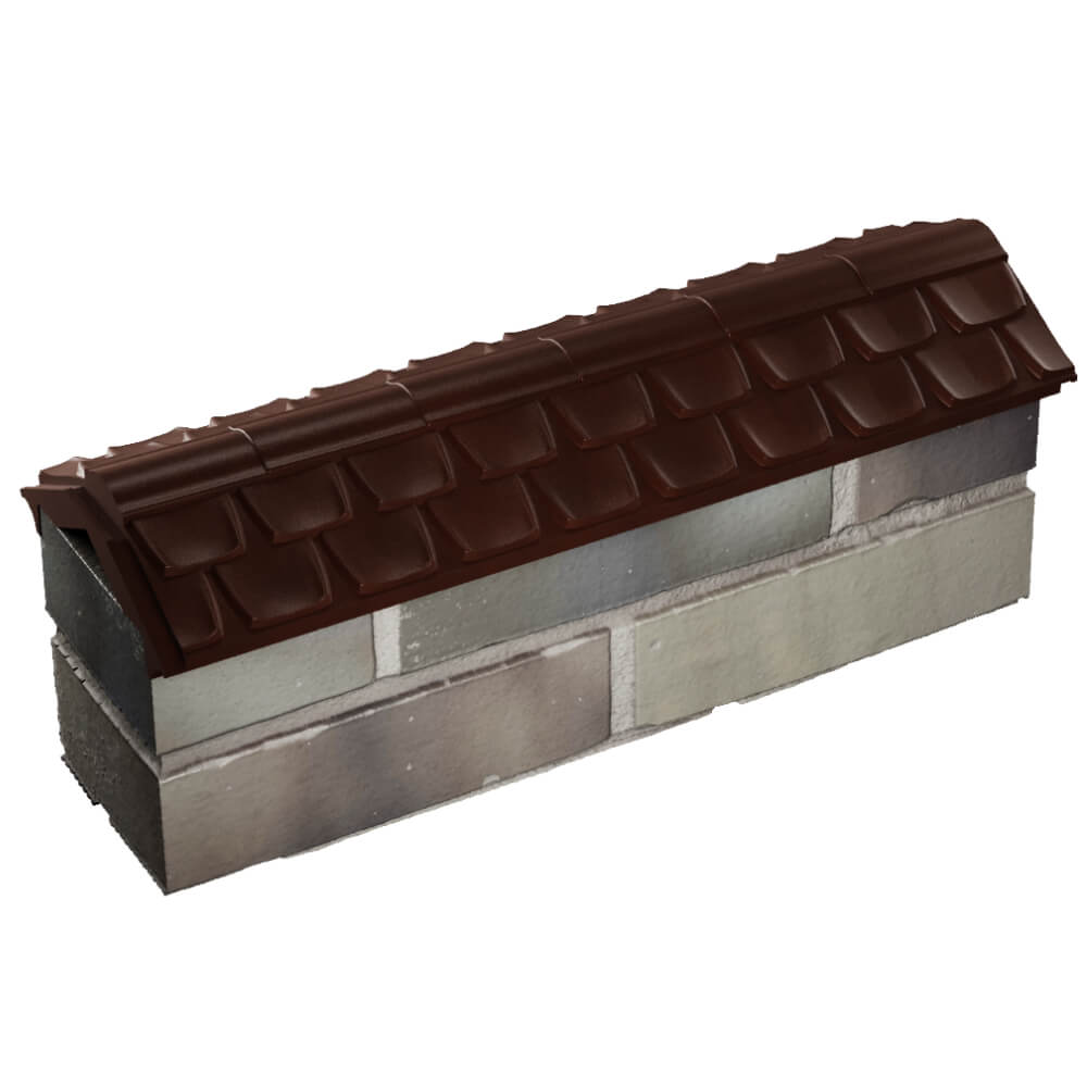 Парапет Zking Эльбрус Коричневый с посадкой на 0.5 кирпича (130мм) в Салавате фото