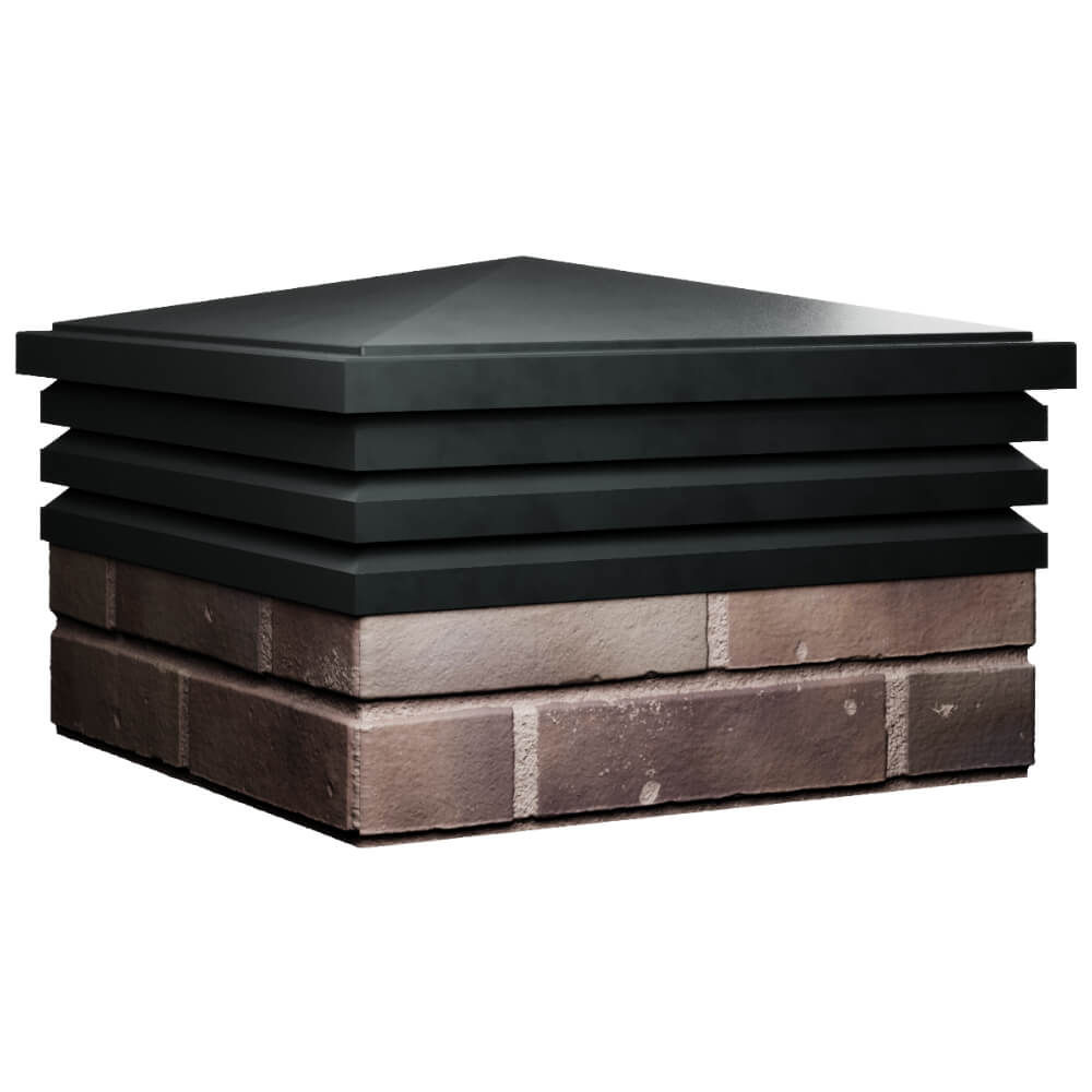 Колпак Zking Бона ХайТек Черный на столб 2х2 кирпича (513х513мм) в Салавате фото