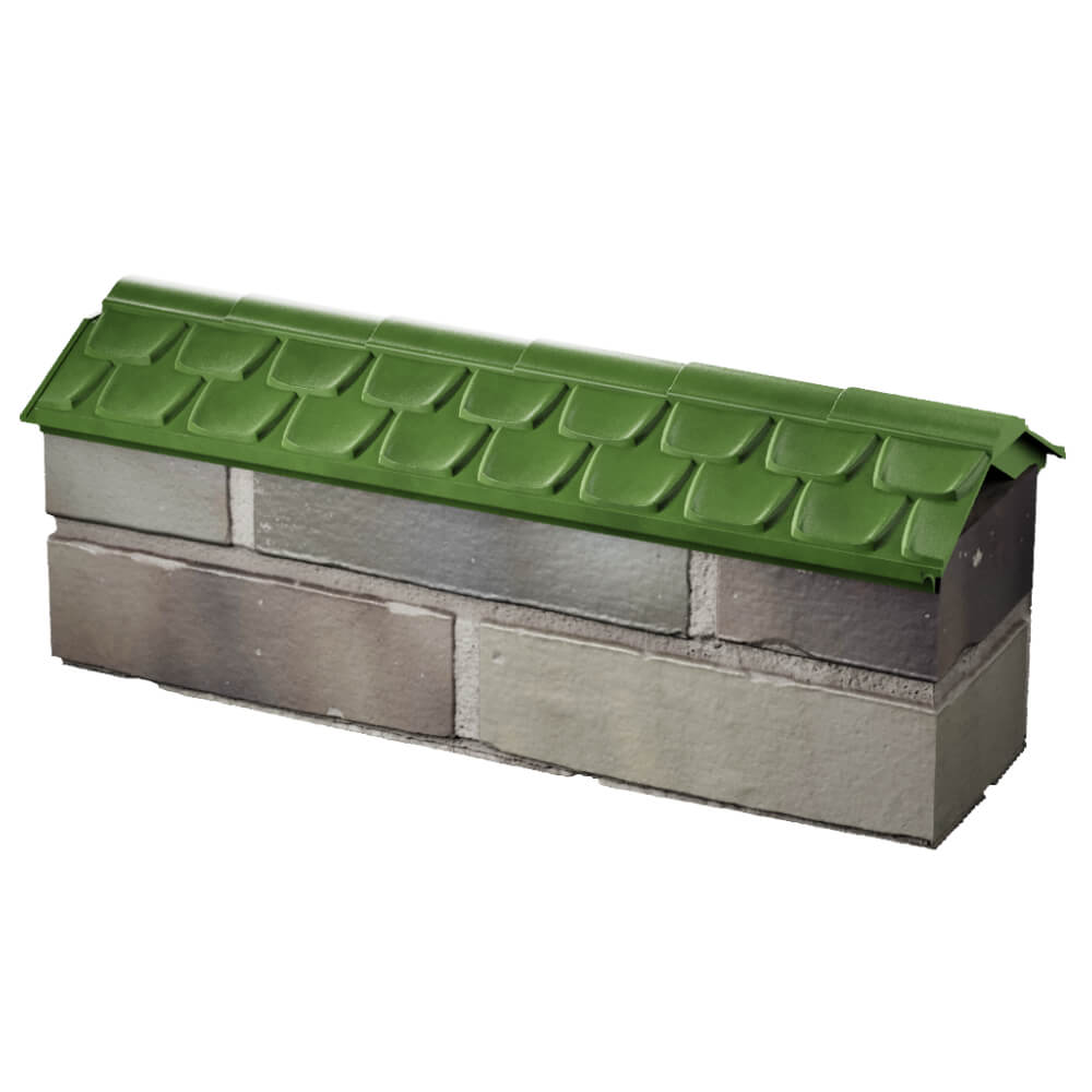 Парапет Zking Эльбрус Зеленый с посадкой на 0.5 кирпича (130мм) в Салавате фото