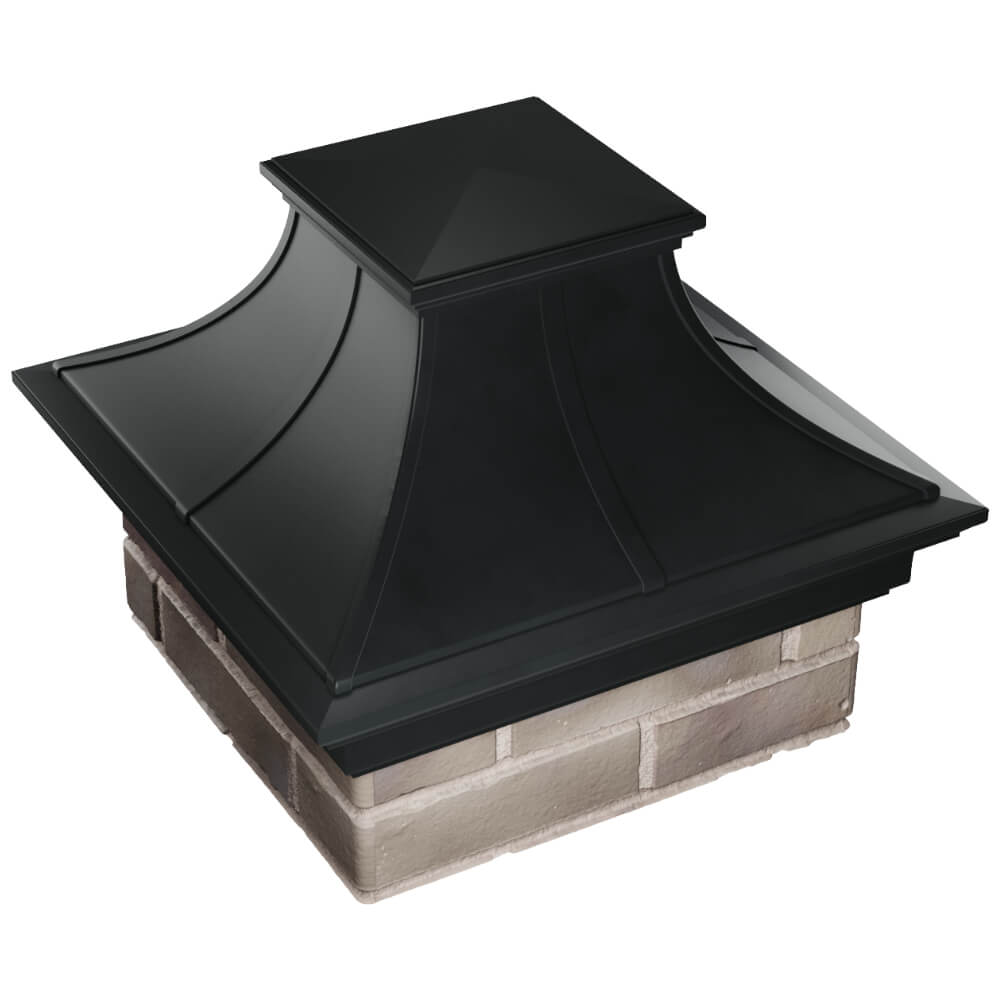 Колпак Zking Монблан Премиум Черный на столб 1.5х1.5 кирпича (385х385мм) в Салавате фото