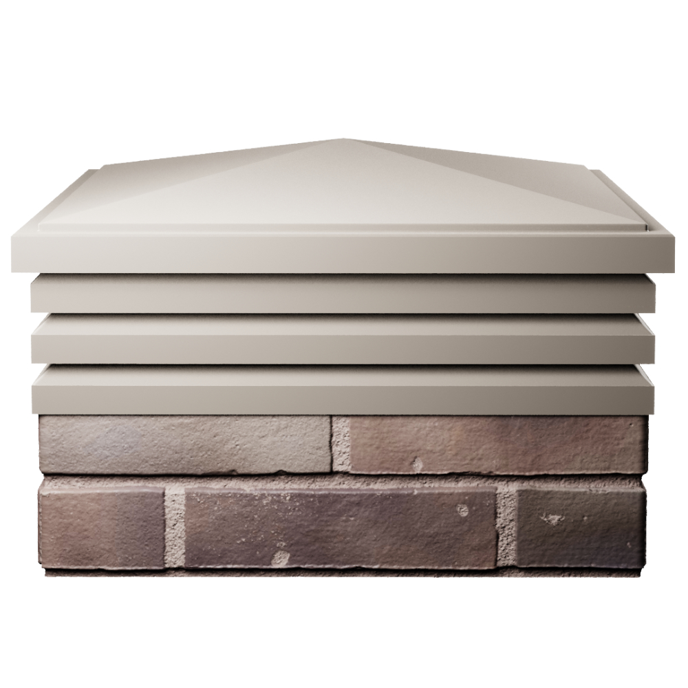 Колпак Zking Бона ХайТек Бежевый на столб 2х2 кирпича (513х513мм) Салават фото