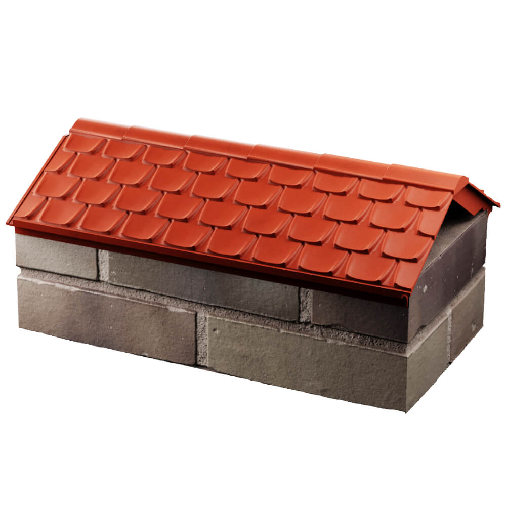 Парапет Zking Эльбрус Красный с посадкой на 1 кирпич (255мм) в Салавате фото