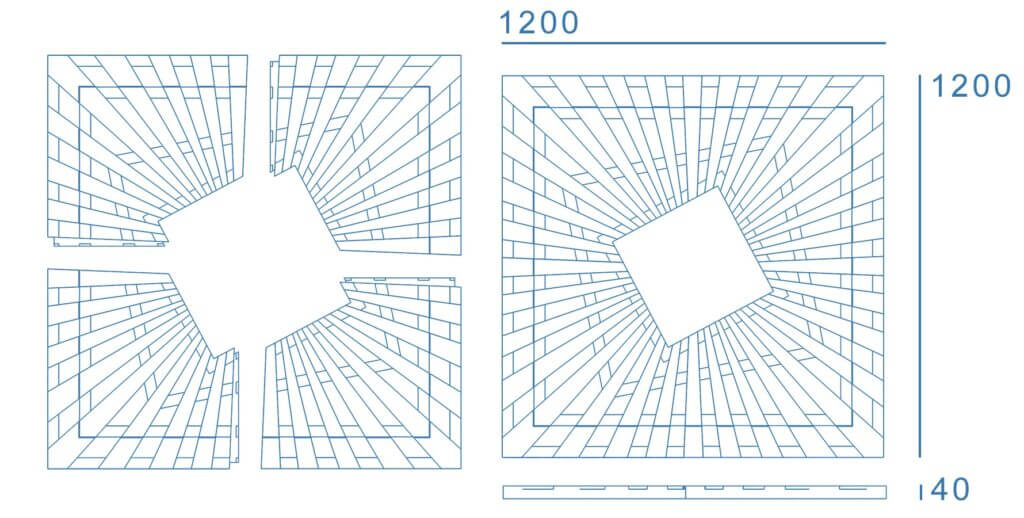 Приствольная решетка для дерева ZKING ATMOSPHERE 1.2х1.2м Черная в Салавате фото