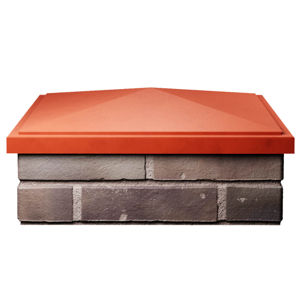 Колпак Zking БонаМоно Красный на столб 2х2 кирпича (515х515, 530х530мм) Салават фото