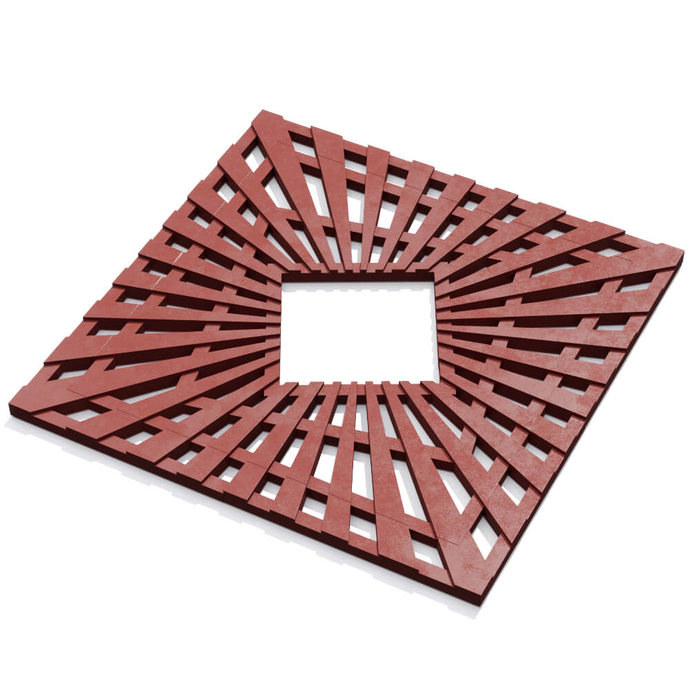 Приствольная решетка для дерева ZKING ATMOSPHERE 1.2х1.2м Красная в Салавате фото