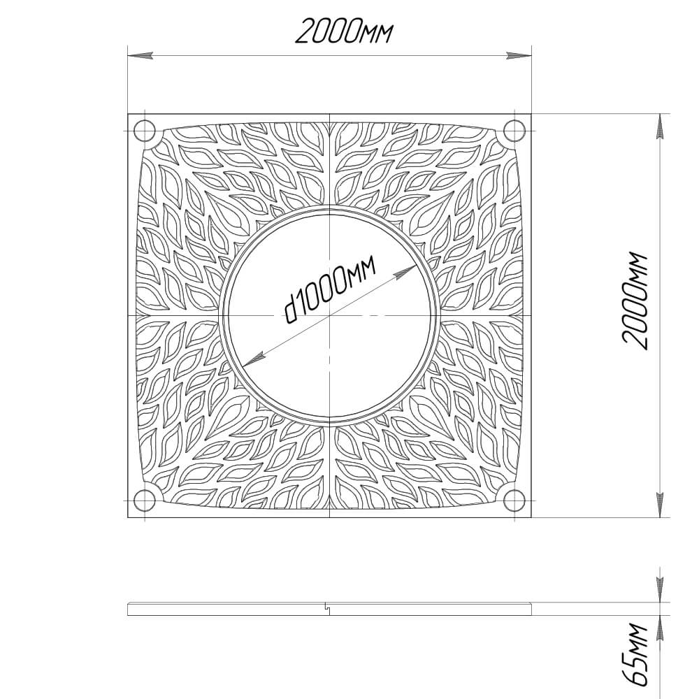 Приствольная решетка для дерева ZKING CRUST 2х2м Черная в Салавате фото