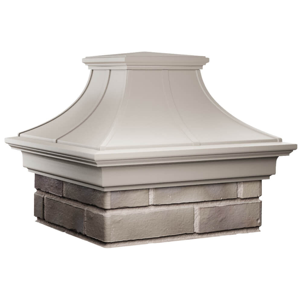 Колпак Zking Монблан Премиум Бежевый на столб 1.5х1.5 кирпича (385х385мм) в Салавате фото