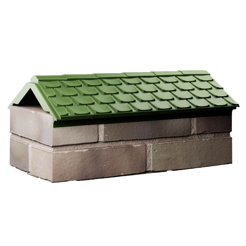 Парапет Zking Эльбрус Зеленый с посадкой на 1 кирпич (255мм) Салават фото