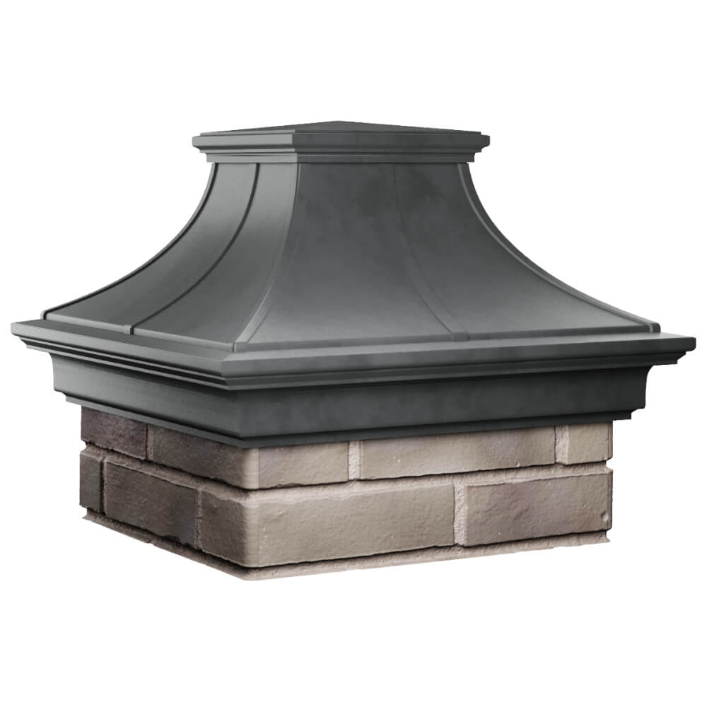Колпак Zking Монблан Премиум Серый на столб 1.5х1.5 кирпича (385х385мм) в Салавате фото