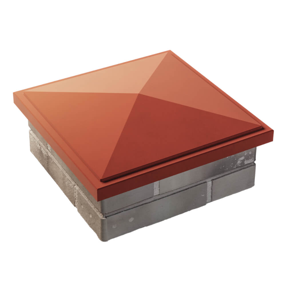 Колпак Zking БонаМоно Красный на столб 1.5х1.5 кирпича (385х385, 400х400мм) в Салавате фото