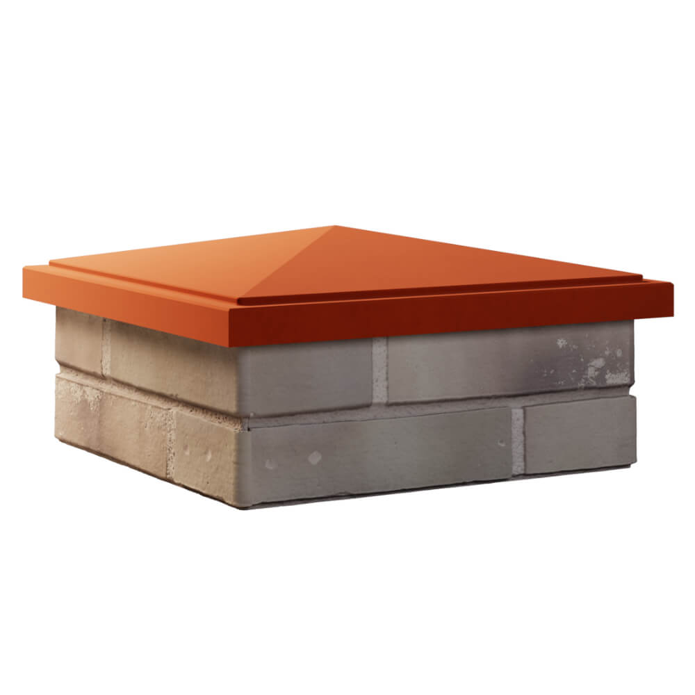 Колпак Zking БонаМоно Красный на столб 1.5х1.5 кирпича (385х385, 400х400мм) в Салавате фото