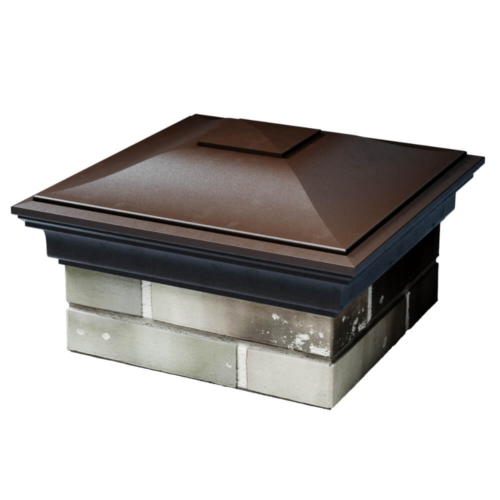 Колпак Zking Монблан Коричневый на столб 1.5х1.5 кирпича (385х385мм) в Салавате фото