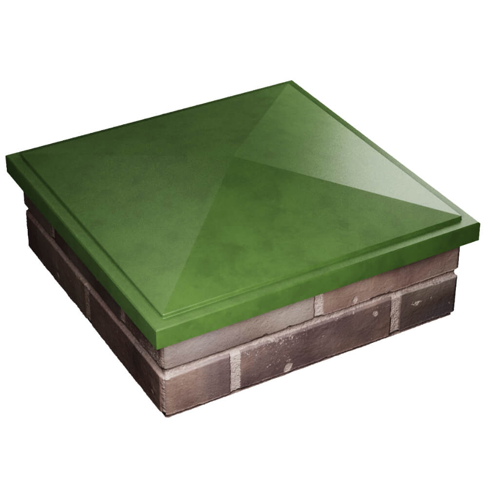 Колпак Zking БонаМоно Зеленый на столб 2х2 кирпича (515х515, 530х530мм) в Салавате фото