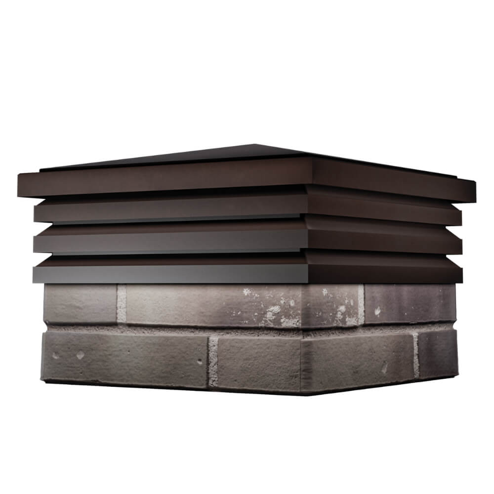 Колпак Zking Бона ХайТек Коричневый на столб 1.5х1.5 кирпича (385х385мм) в Салавате фото