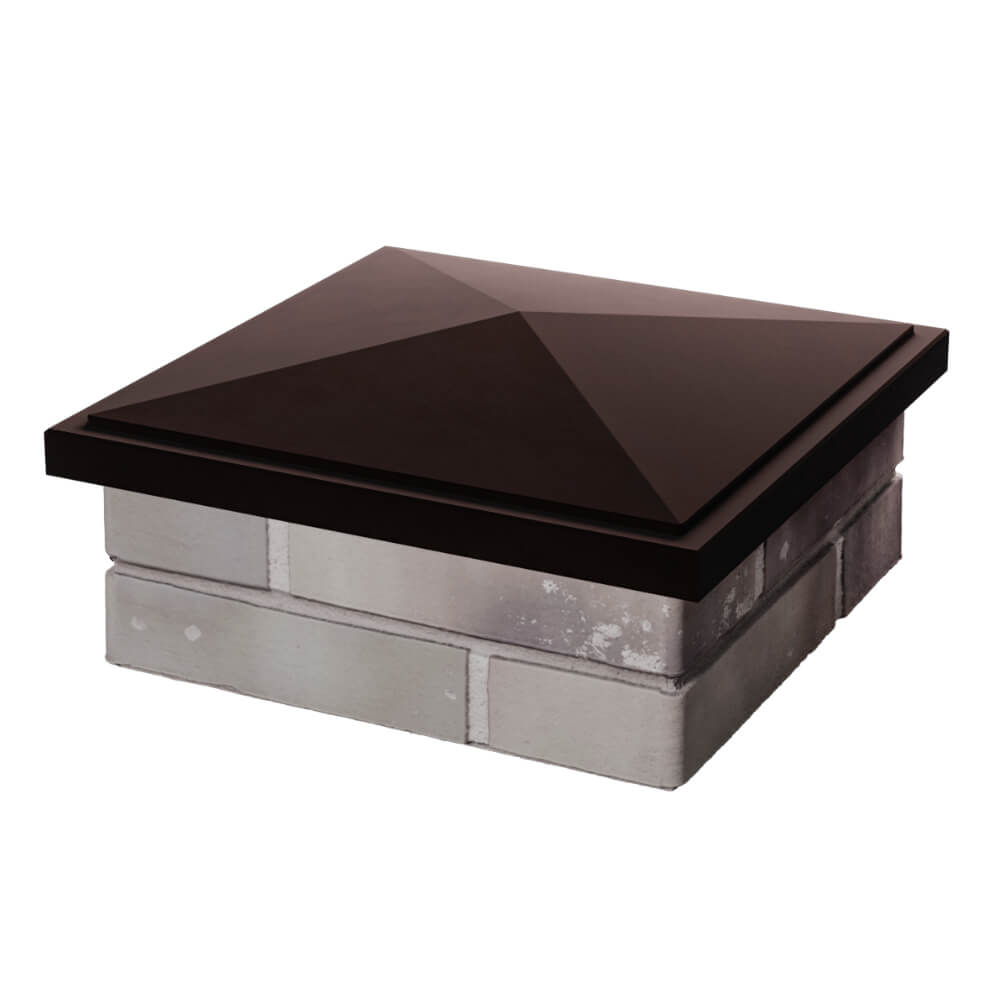 Колпак Zking БонаМоно Коричневый на столб 1.5х1.5 кирпича (385х385, 400х400мм) в Салавате фото