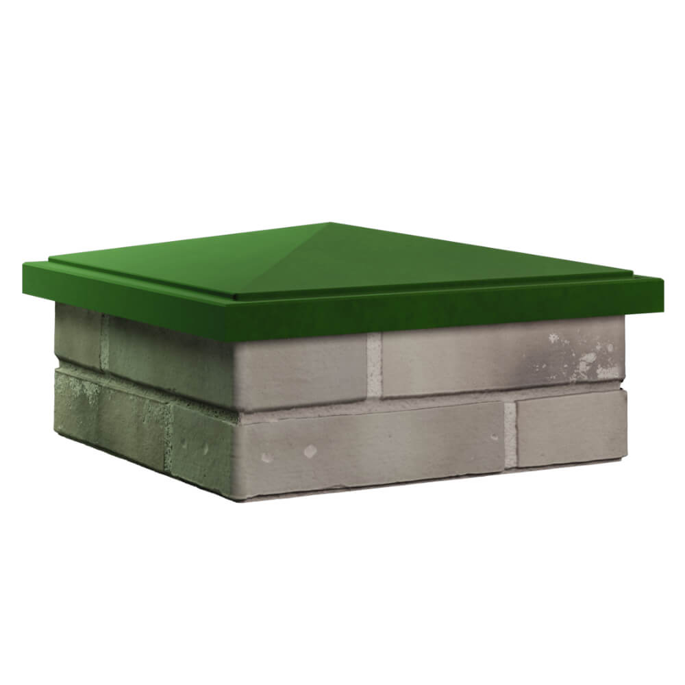 Колпак Zking БонаМоно Зеленый на столб 1.5х1.5 кирпича (385х385, 400х400мм) в Салавате фото