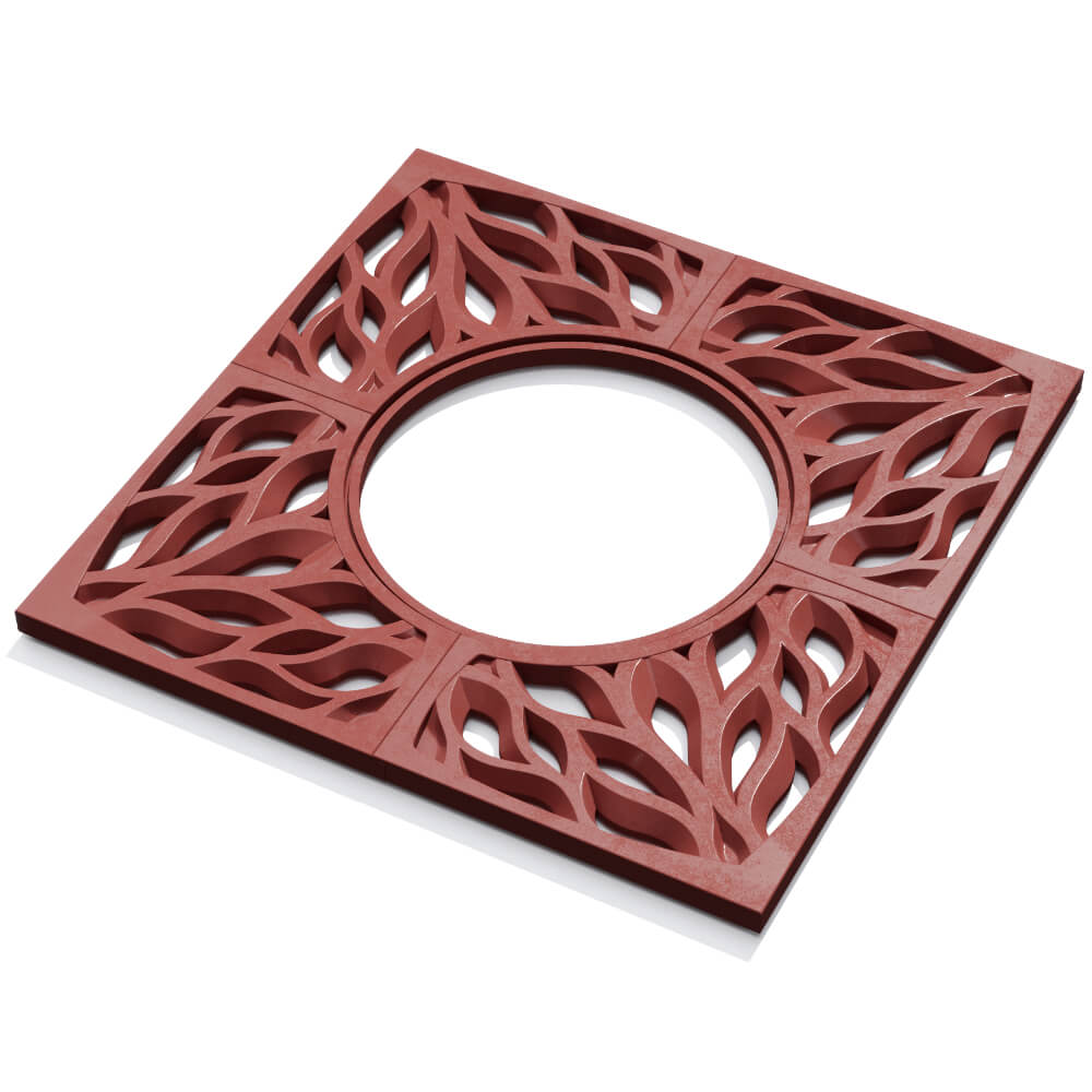 Приствольная решетка для дерева ZKING CRUST 1.2х1.2м Красная в Салавате фото