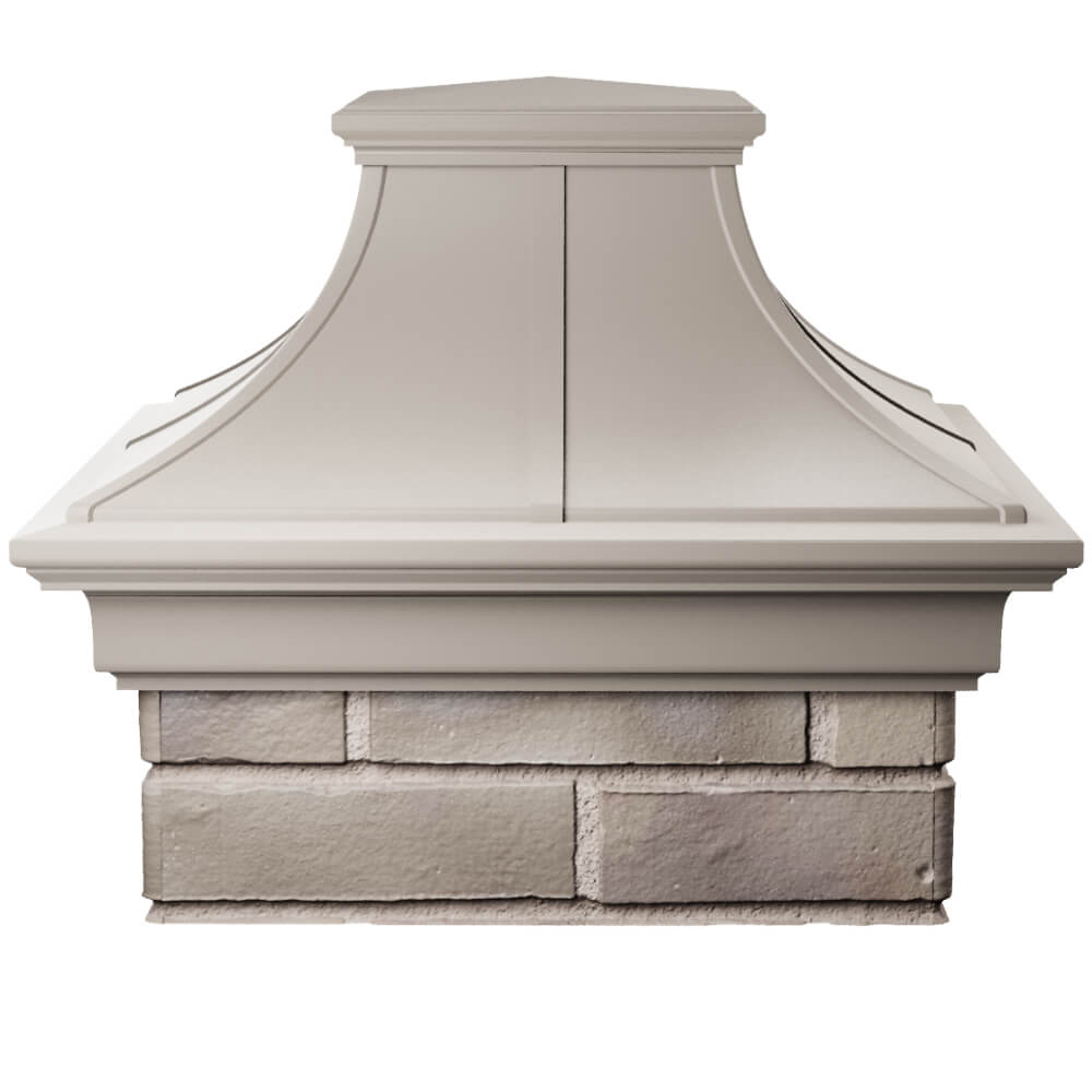 Колпак Zking Монблан Премиум Бежевый на столб 1.5х1.5 кирпича (385х385мм) Салават фото