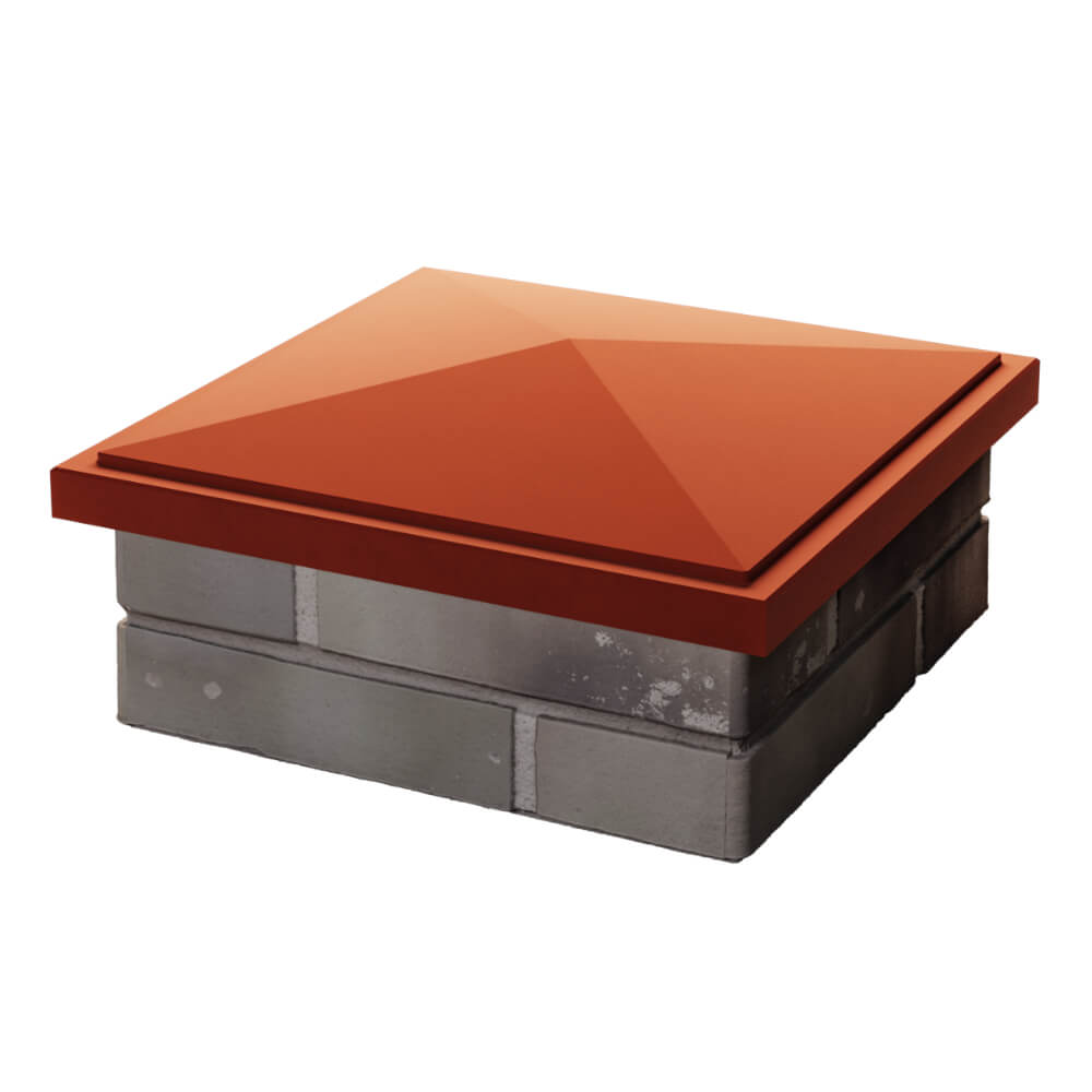 Колпак Zking БонаМоно Красный на столб 1.5х1.5 кирпича (385х385, 400х400мм) в Салавате фото