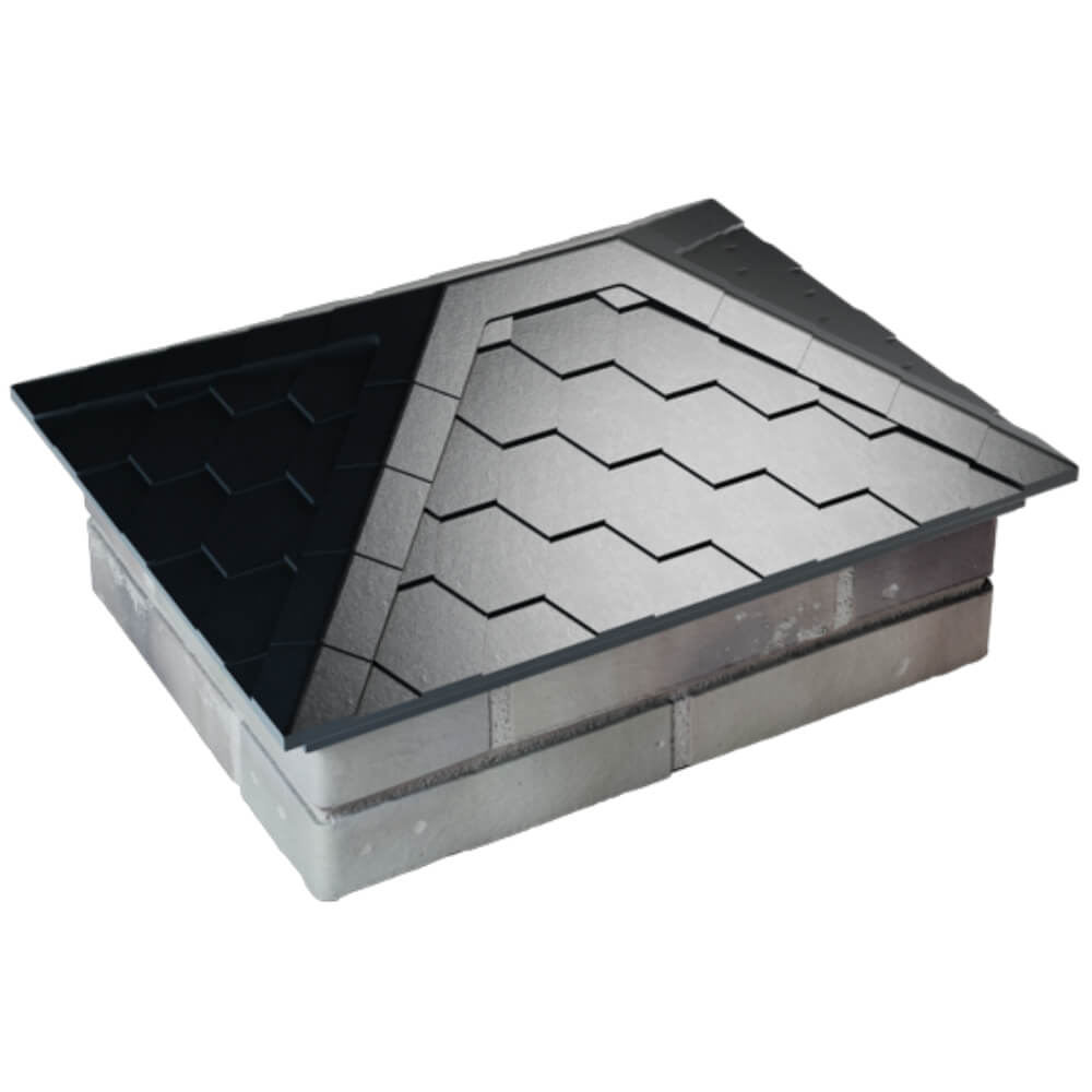 Колпак Zking Эверест Черный на столб 2х1.5 кирпича (520х390мм) Салават фото