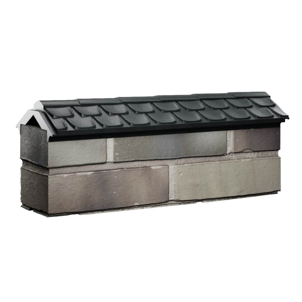 Парапет Zking Эльбрус Черный с посадкой на 0.5 кирпича (130мм) Салават фото