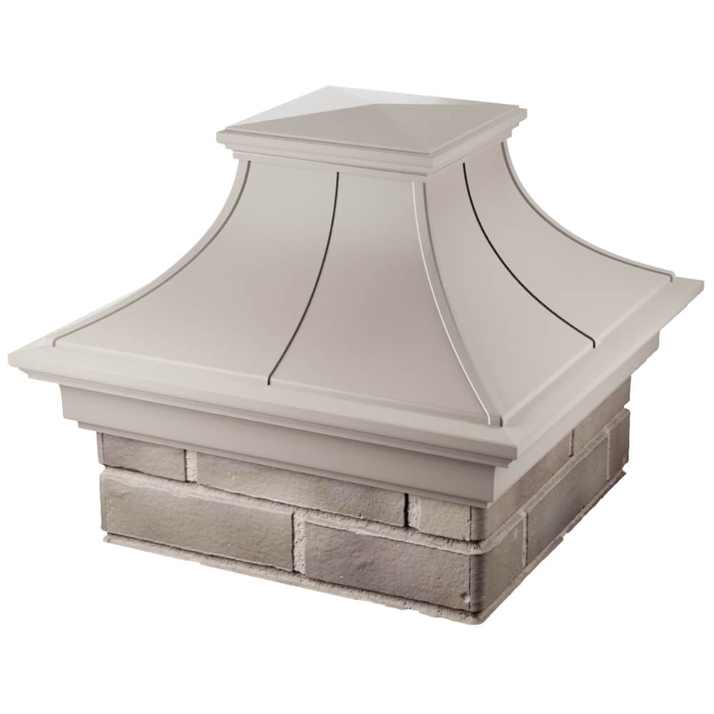 Колпак Zking Монблан Премиум Бежевый на столб 1.5х1.5 кирпича (385х385мм) в Салавате фото