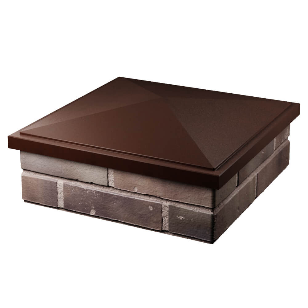 Колпак Zking БонаМоно Коричневый на столб 2х2 кирпича (515х515, 530х530мм) в Салавате фото