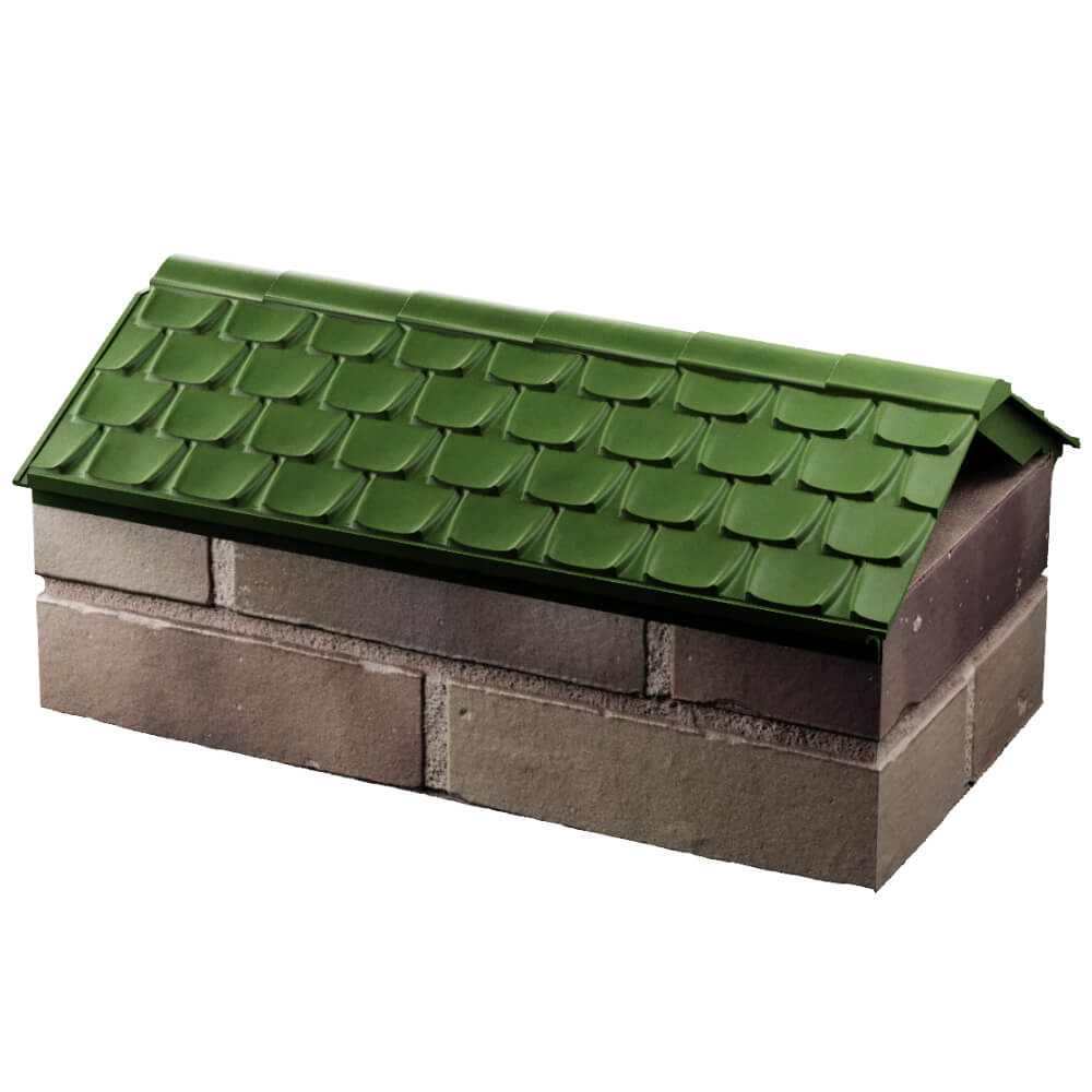 Парапет Zking Эльбрус Зеленый с посадкой на 1 кирпич (255мм) в Салавате фото