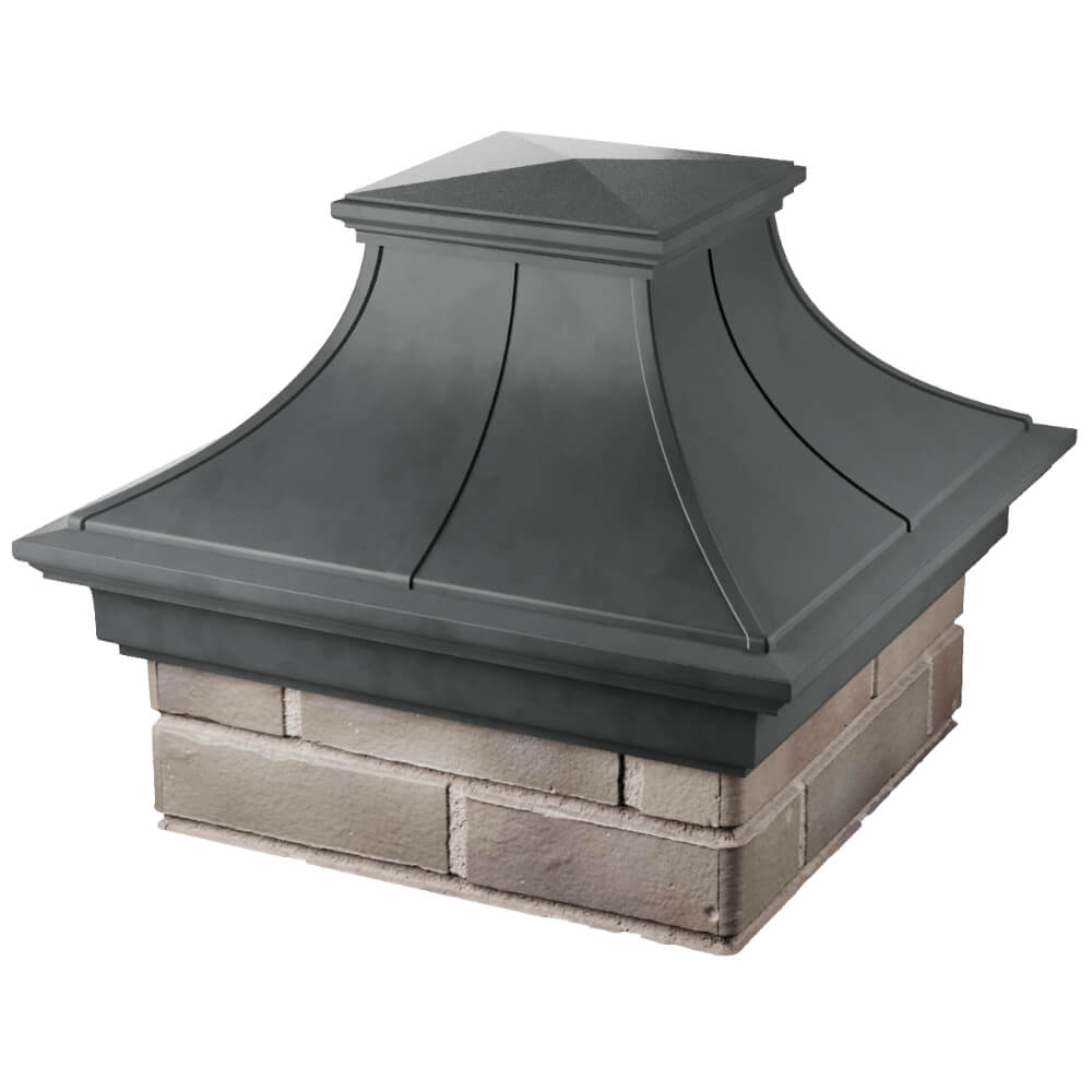 Колпак Zking Монблан Премиум Серый на столб 1.5х1.5 кирпича (385х385мм) в Салавате фото