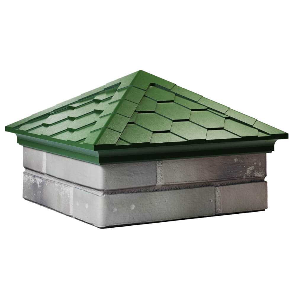 Колпак Zking Эверест Зеленый на столб 1.5х1.5 кирпича (390х390мм) в Салавате фото