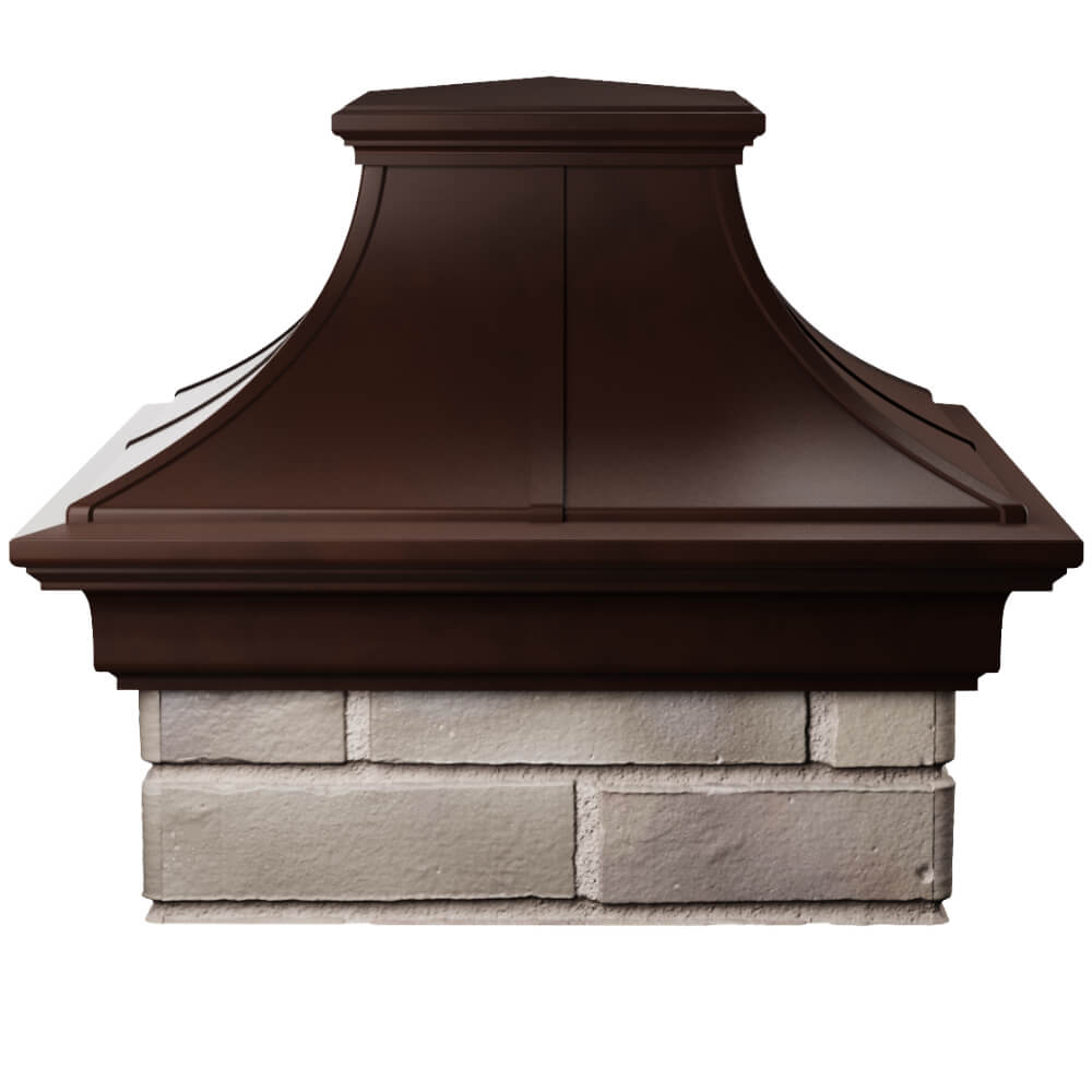 Колпак Zking Монблан Премиум Коричневый на столб 1.5х1.5 кирпича (385х385мм) Салават фото