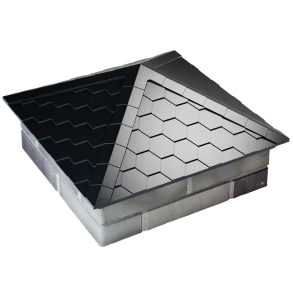 Колпак Zking Эверест Черный на столб 2х2 кирпича (535х535мм) Салават фото