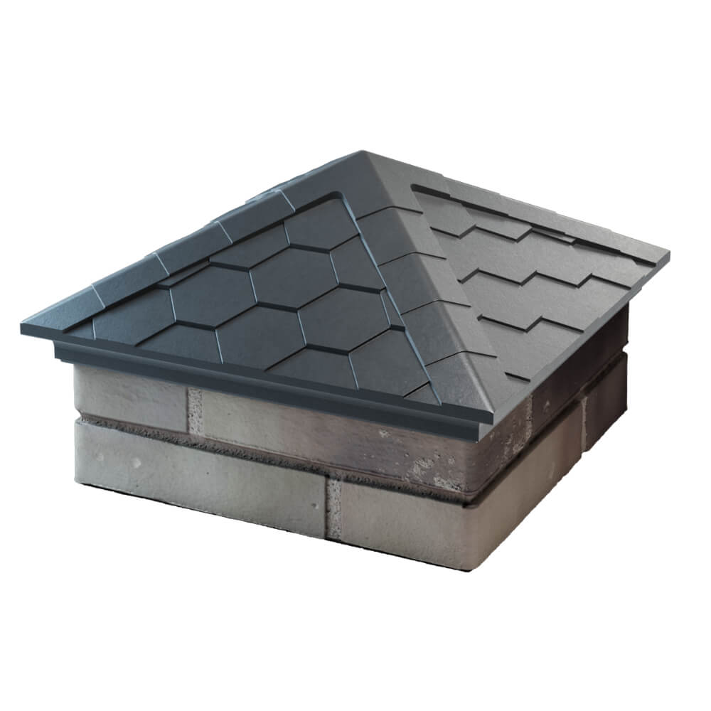 Колпак Zking Эверест Серый на столб 1.5х1.5 кирпича (390х390мм) в Салавате фото