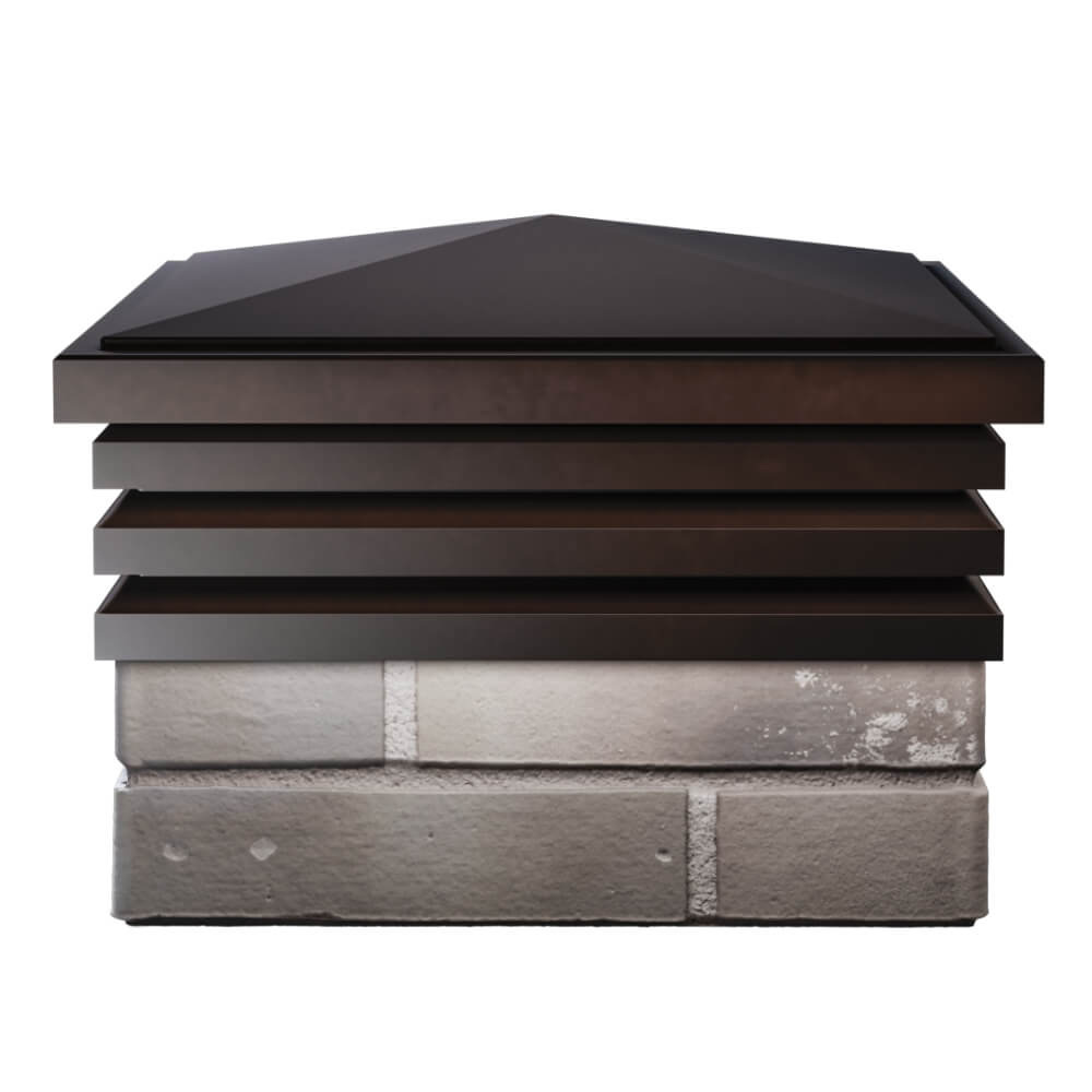 Колпак Zking Бона ХайТек Коричневый на столб 1.5х1.5 кирпича (385х385мм) Салават фото