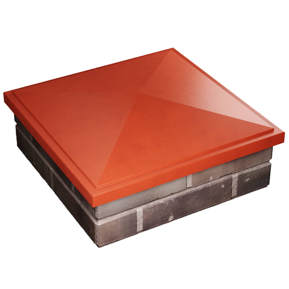 Колпак Zking БонаМоно Красный на столб 2х2 кирпича (515х515, 530х530мм) в Салавате фото