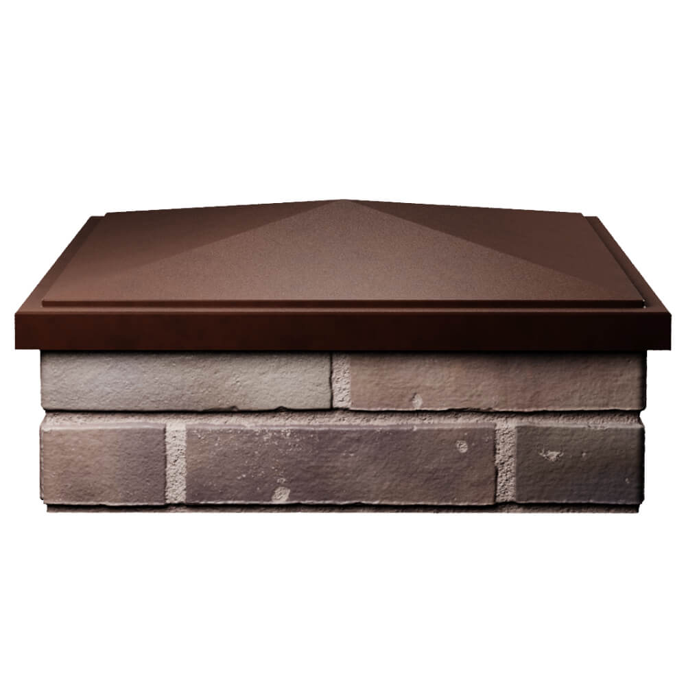 Колпак Zking БонаМоно Коричневый на столб 2х2 кирпича (515х515, 530х530мм) Салават фото