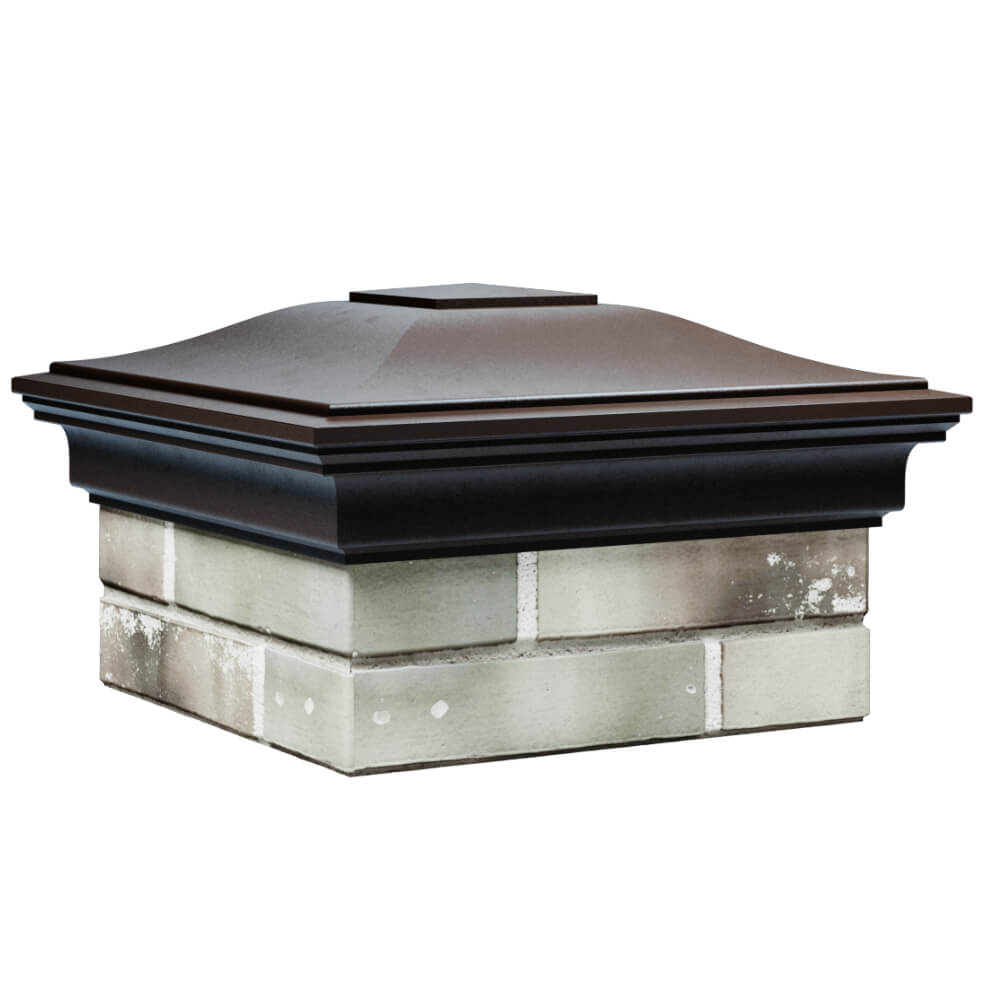 Колпак Zking Монблан Коричневый на столб 1.5х1.5 кирпича (385х385мм) в Салавате фото