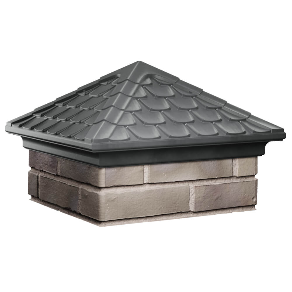 Колпак Zking Эльбрус Серый на столб 1.5х1.5 кирпича (385х385мм) в Салавате фото