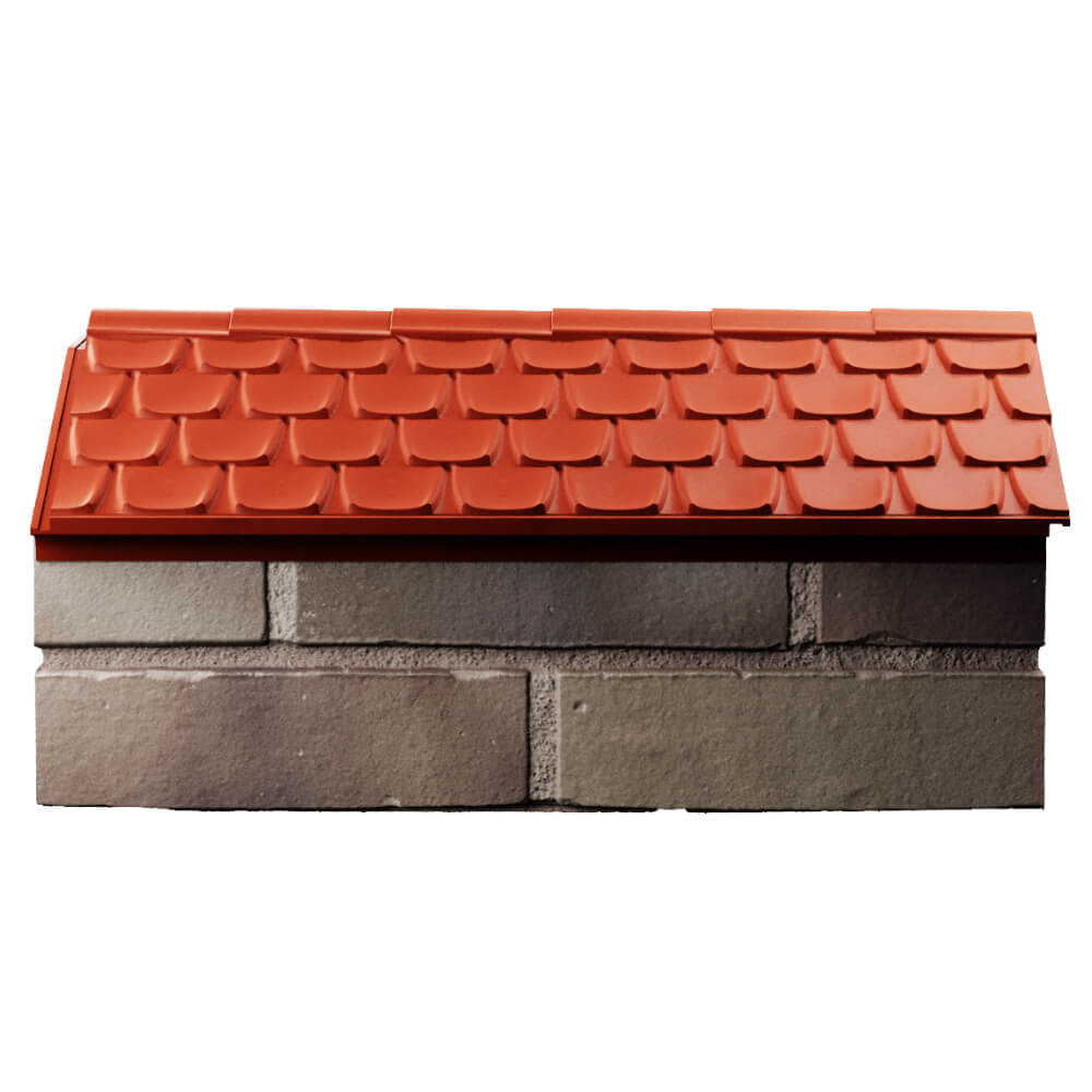 Парапет Zking Эльбрус Красный с посадкой на 1 кирпич (255мм) в Салавате фото