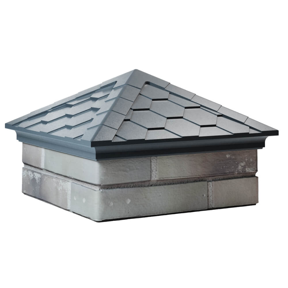 Колпак Zking Эверест Серый на столб 1.5х1.5 кирпича (390х390мм) в Салавате фото