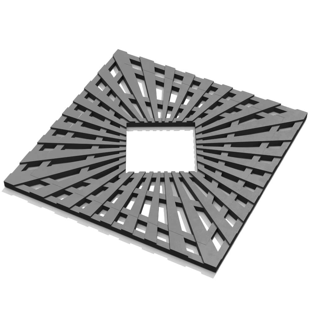 Приствольная решетка для дерева ZKING ATMOSPHERE 1.2х1.2м Серая в Салавате фото