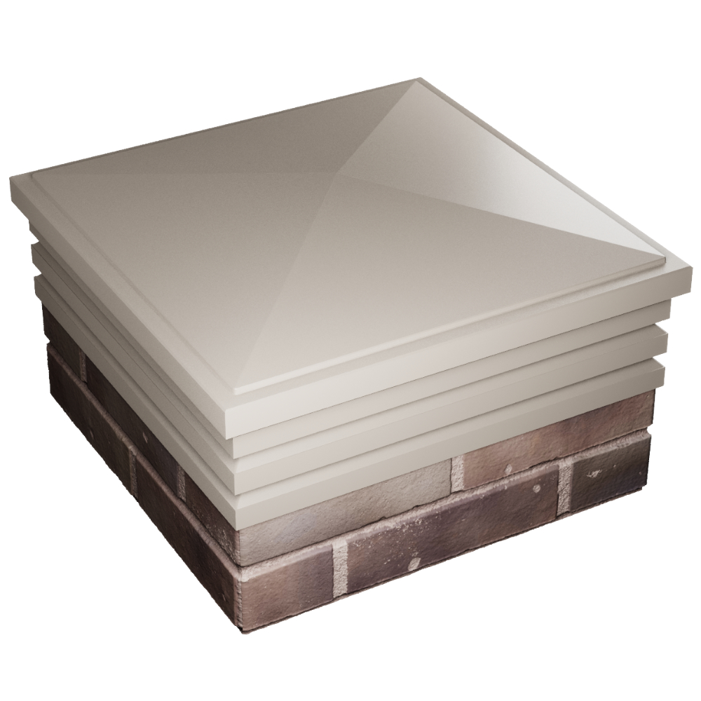 Колпак Zking Бона ХайТек Бежевый на столб 2х2 кирпича (513х513мм) в Салавате фото