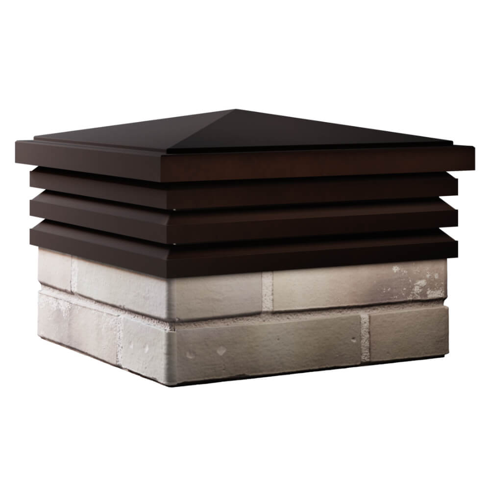 Колпак Zking Бона ХайТек Коричневый на столб 1.5х1.5 кирпича (385х385мм) в Салавате фото